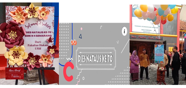 Banjir Karangan Bunga dan Ucapan Selamat warnai Peringatan Dies Natalis SMKN 4 Semarang