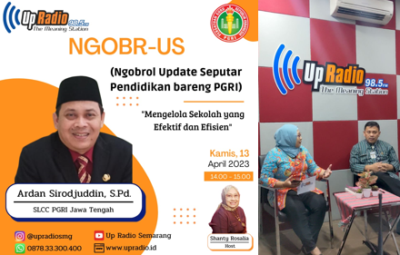 Kepala SMKN 10 Semarang Menjadi Narasumber Dalam Talkshow Ngobras di Up Radio