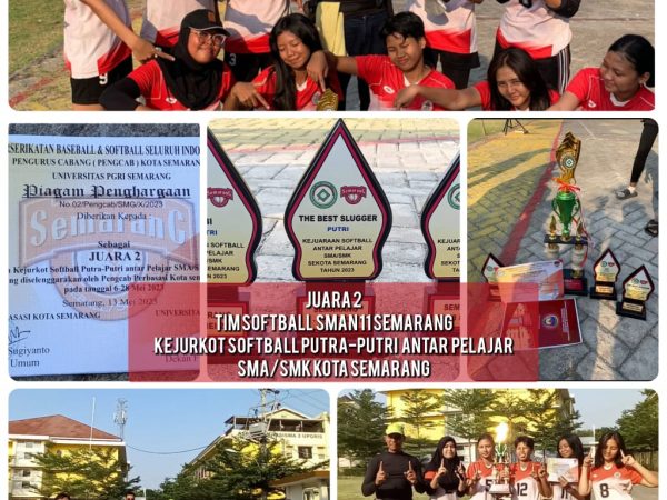 Catat Prestasi Kembali, Tim Futsal & Softball SMAN 11 Semarang Raih Kejuaraan