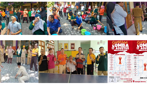 Guru SMKN 4 Semarang Ramaikan peringatan HUT RI ke 78  dengan Lomba Tradisional