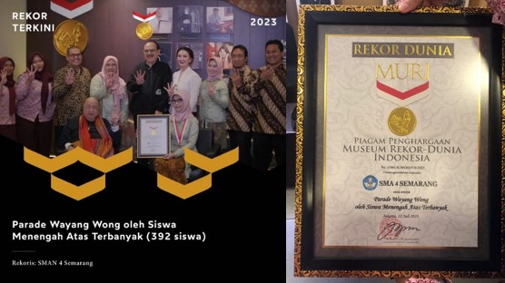 SMAN 4 Semarang Sabet Rekor Muri dalam Pagelaran Wayang Wong Siswa SMA Terbanyak 2023 SMAN 4 Semarang Sabet Rekor Muri dalam Pagelaran Wayang Wong Siswa SMA Terbanyak 2023