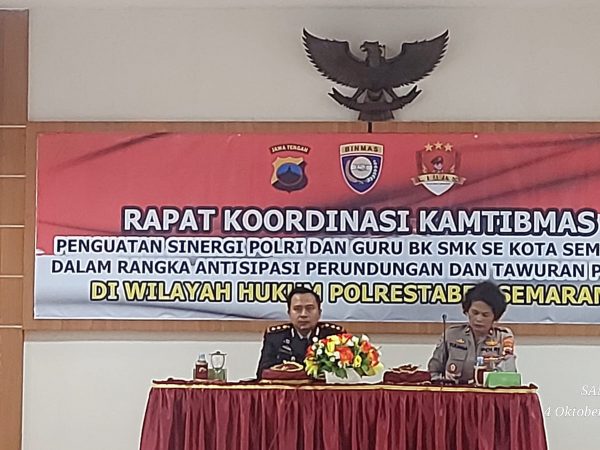 Tim Satbinmas Polrestabes Semarang Gelar Rapat Koordinasi dengan Guru BK SMK untuk Antisipasi Maraknya Perundungan dan Tawuran Pelajar Tim Satbinmas Polrestabes Semarang Gelar Rapat Koordinasi dengan Guru BK SMK untuk Antisipasi Maraknya Perundungan dan Tawuran Pelajar