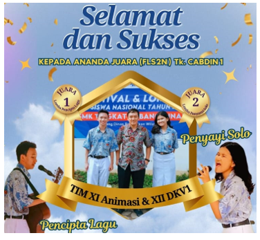 Siswa SMKN 4 Semarang Sukses Meraih Juara 1 pada FLS2N  lomba Pencipta Lagu